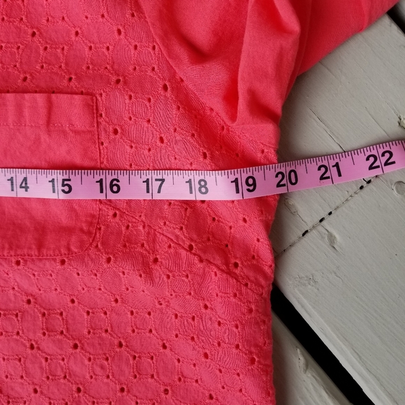 M CORAL eyelet button up tunic top - Picture 10 of 15